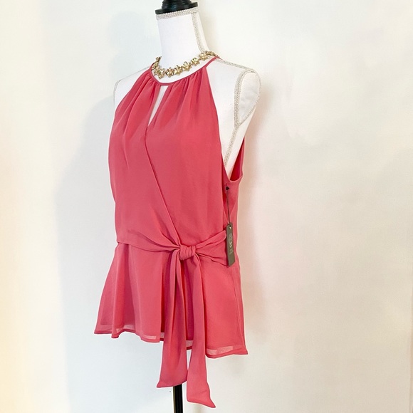 🆕Women’s VINCE CAMUTO Halter Rumple Blouse - Picture 4 of 10